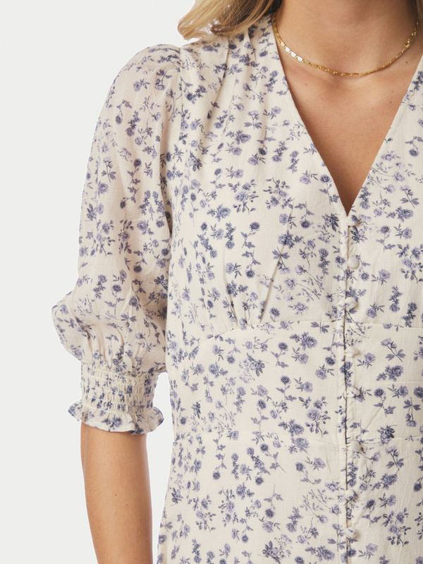 Valley Structure Flower Dress Offwhite 