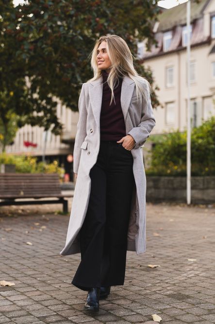 Hovedbilde Tova LS Long Coat Atmosphere Melange
