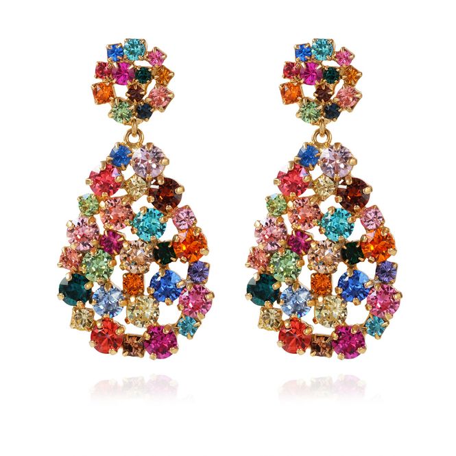 Hovedbilde Hanna Earrings Gold Rainbow Combo 