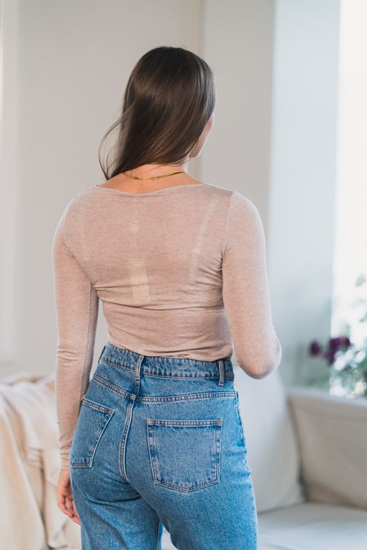 Perfect Line Cashmere Longsleeve Beige  