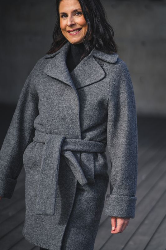 Wool Coat Mid Grey 