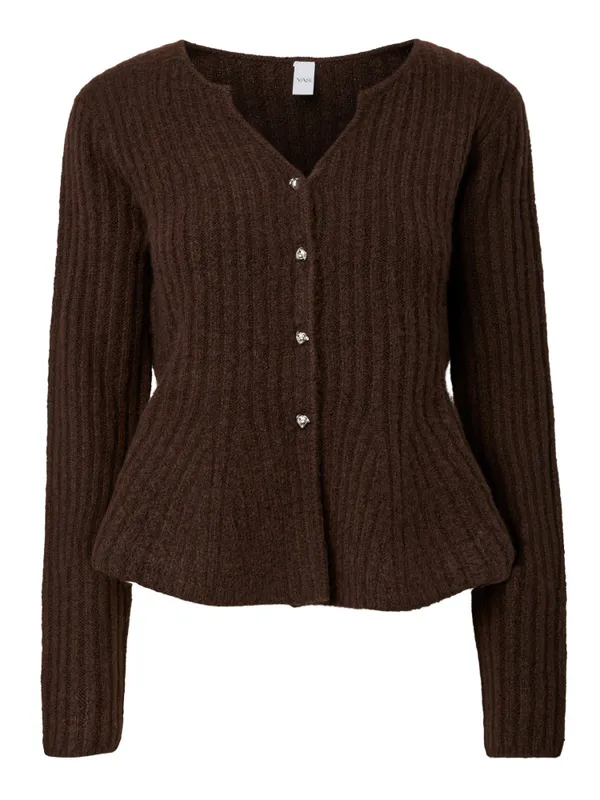 Dolly LS Knit Cardigan Coffee Bean 