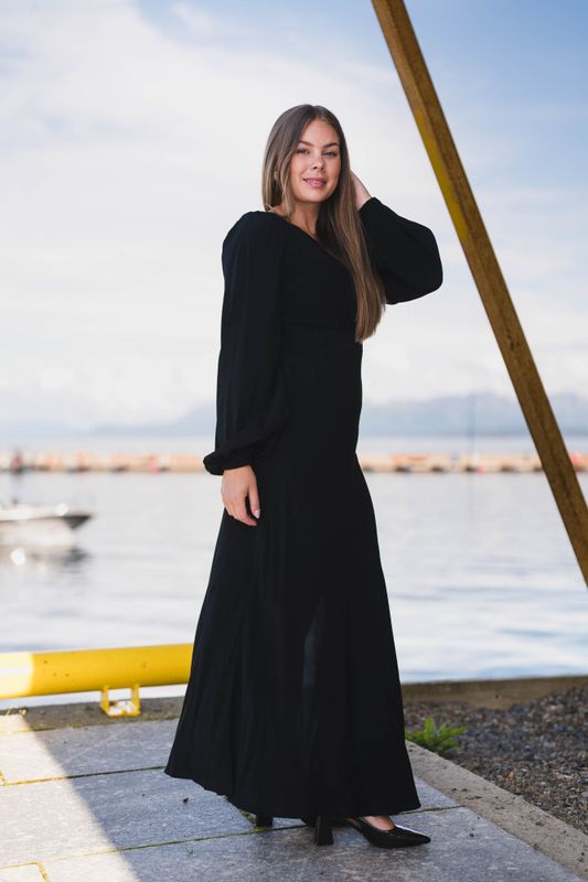 Viscose Maxi Dress Black 