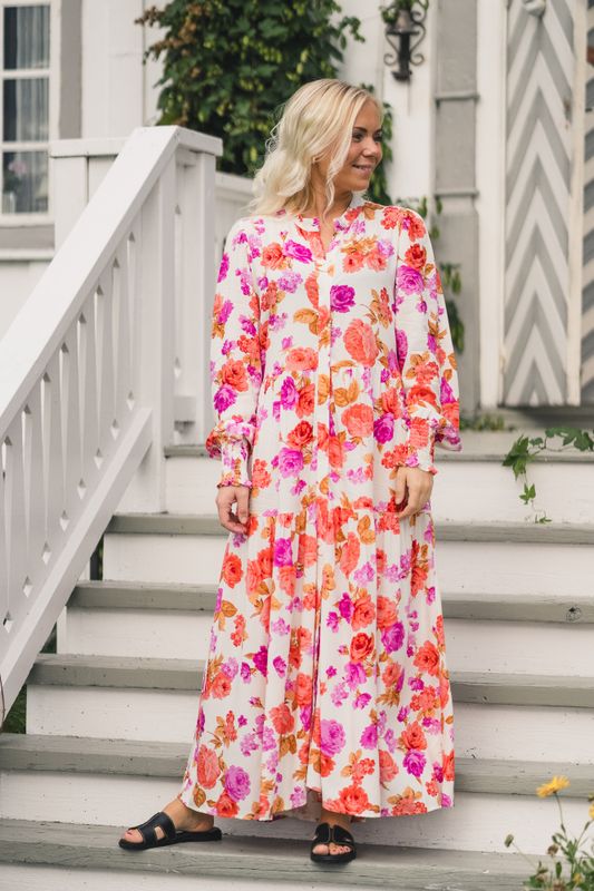 Asina LS Long Shirt Dress Star White Emilie 