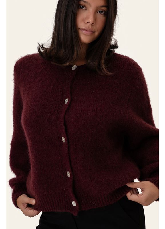 Idaic Cardigan Bordeaux 