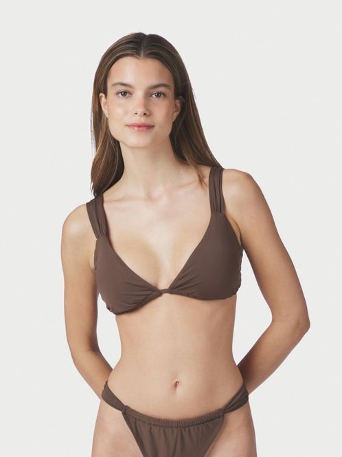 Hovedbilde Zadie Solid Bikini Top Dark Brown 