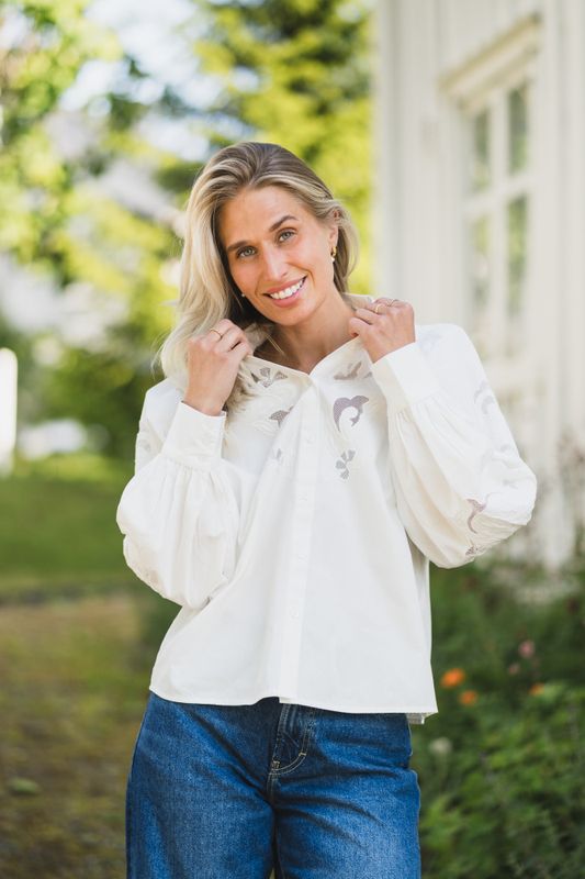 Zimia LS Shirt Star White 