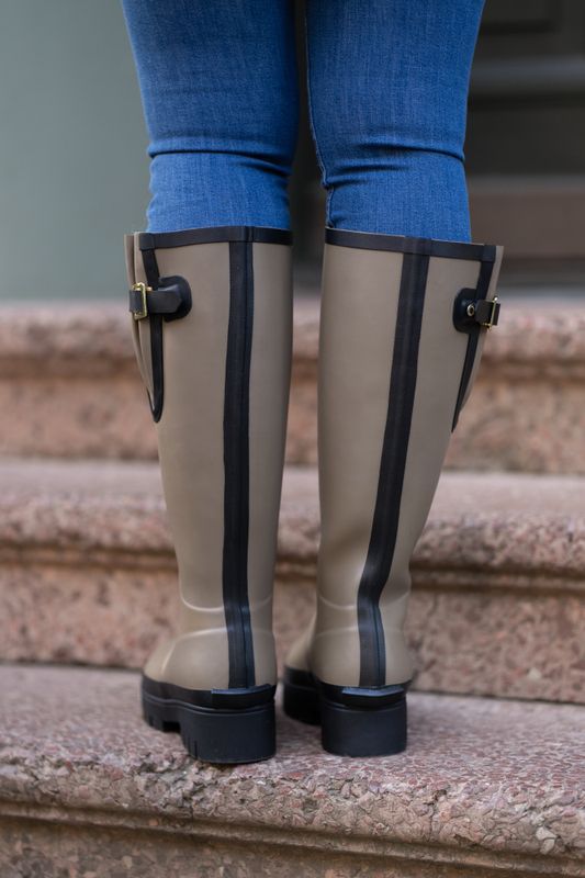 Leighton Tall Welly Military Brown