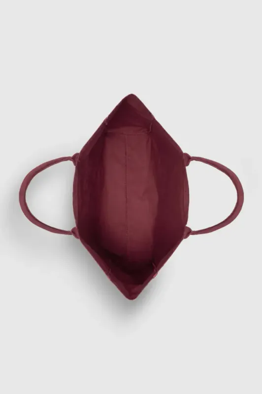 Leo Canvas Tote Collegiate Fig Burgundy 