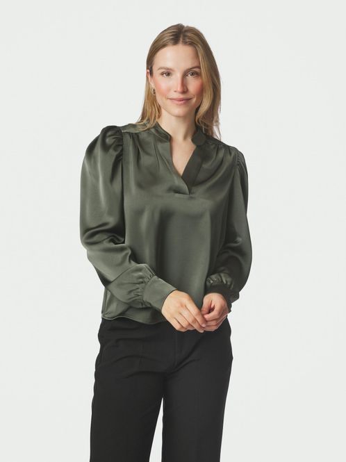 Hovedbilde Rosslyn Heavy Sateen Blouse Deep Green 