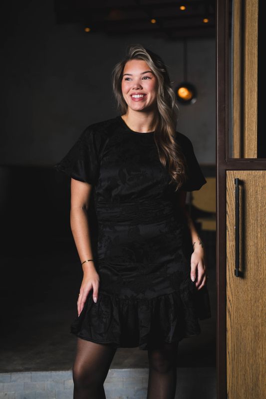 Sulli Jacquard Dress Black 