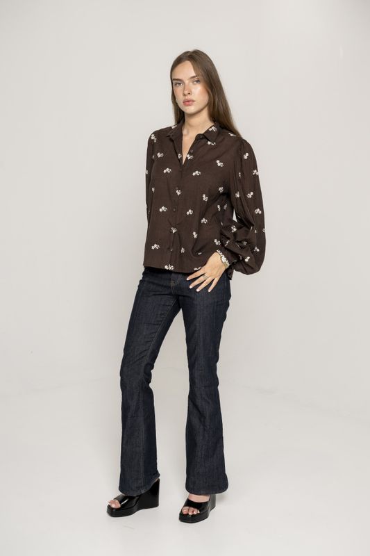 Anaya Shirt Cocoa Heritage