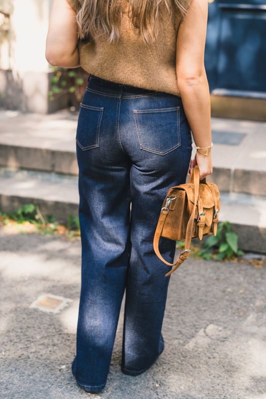 Adna Alena Pants Dark Blue Wash