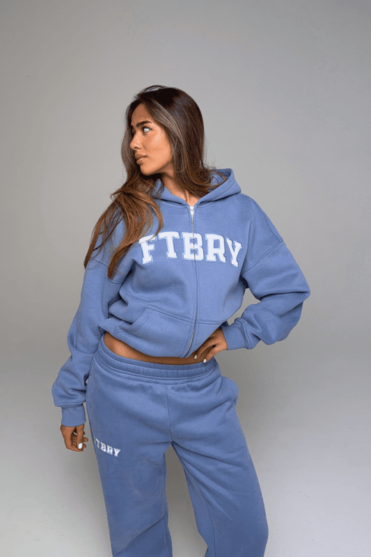 Off Duty Oversized Zip Hoodie Varsity Blue 