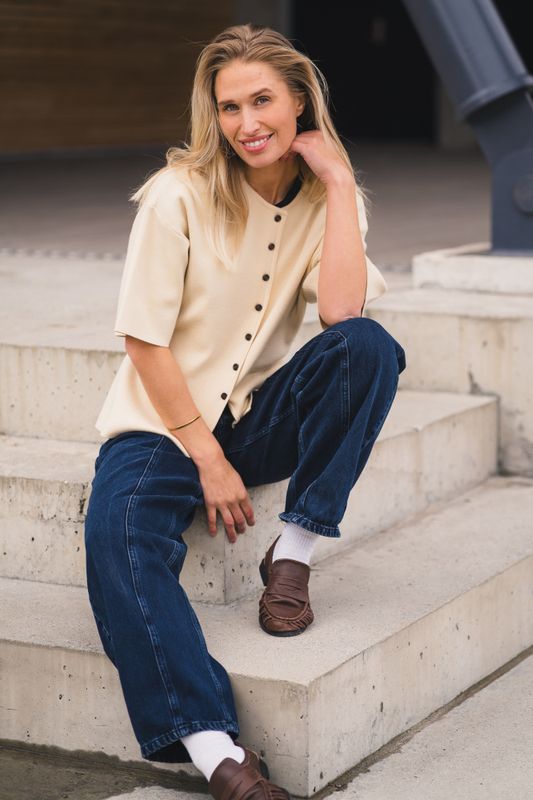 Mirielle East 2/4 Cardigan Bleached Sand