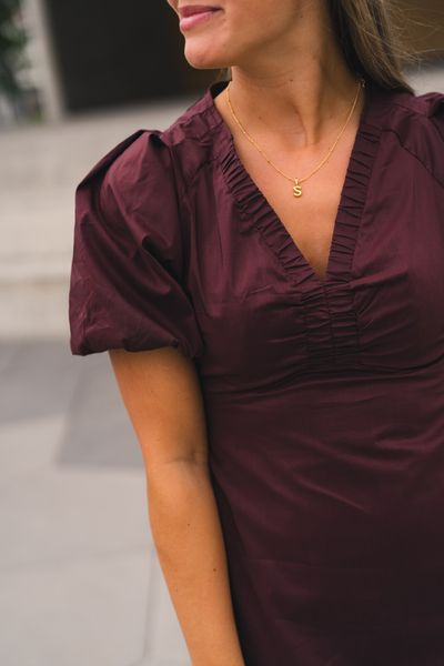 Hovedbilde Illana Poplin Dress Burgundy 