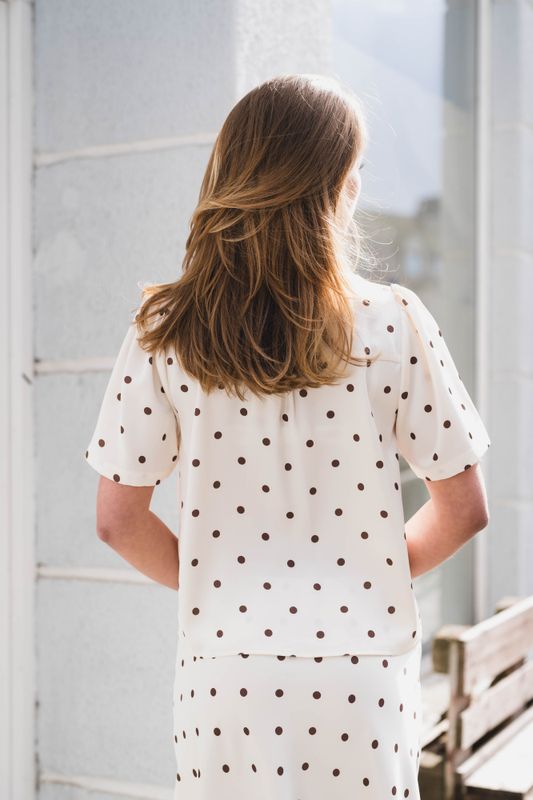 Torana Dotted Blouse Creme 
