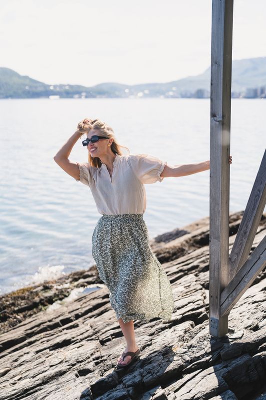 Odesa Linen Blouse Sand 