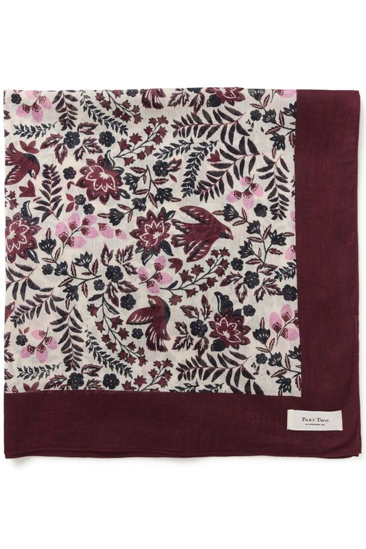 Phi Scarf Fig Bird Print 