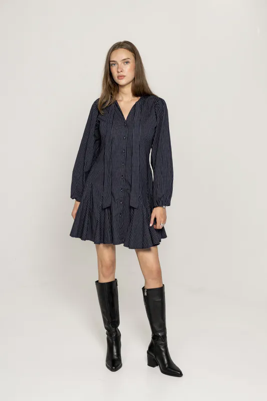 Vivienne Dress Pinstripe