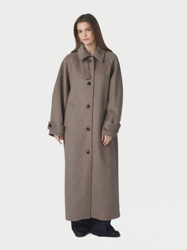 Keaton Wool Coat Taupe 