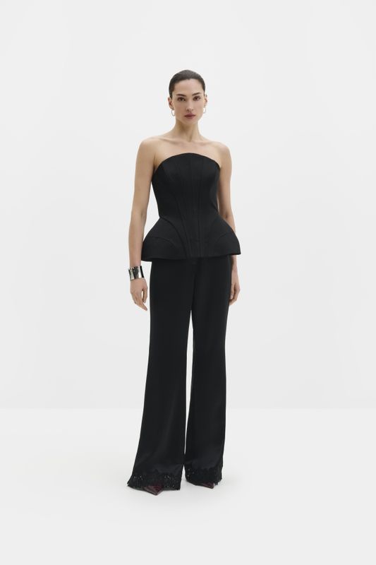 Bellina Sculpted Corset Top Black 