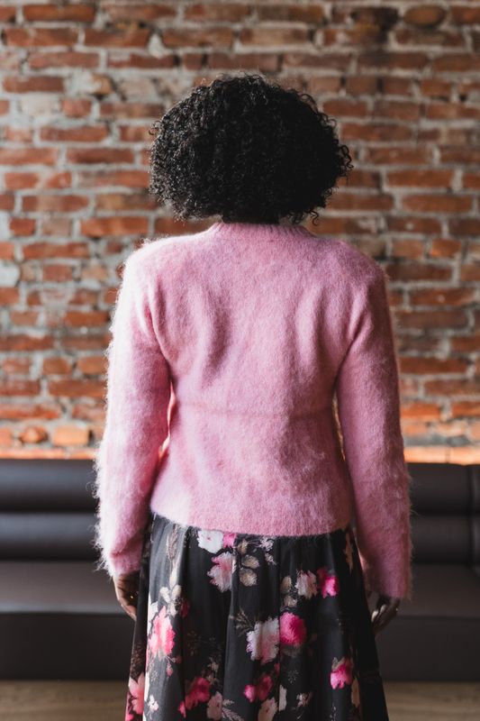 Hairy Knit Sweater Pink 