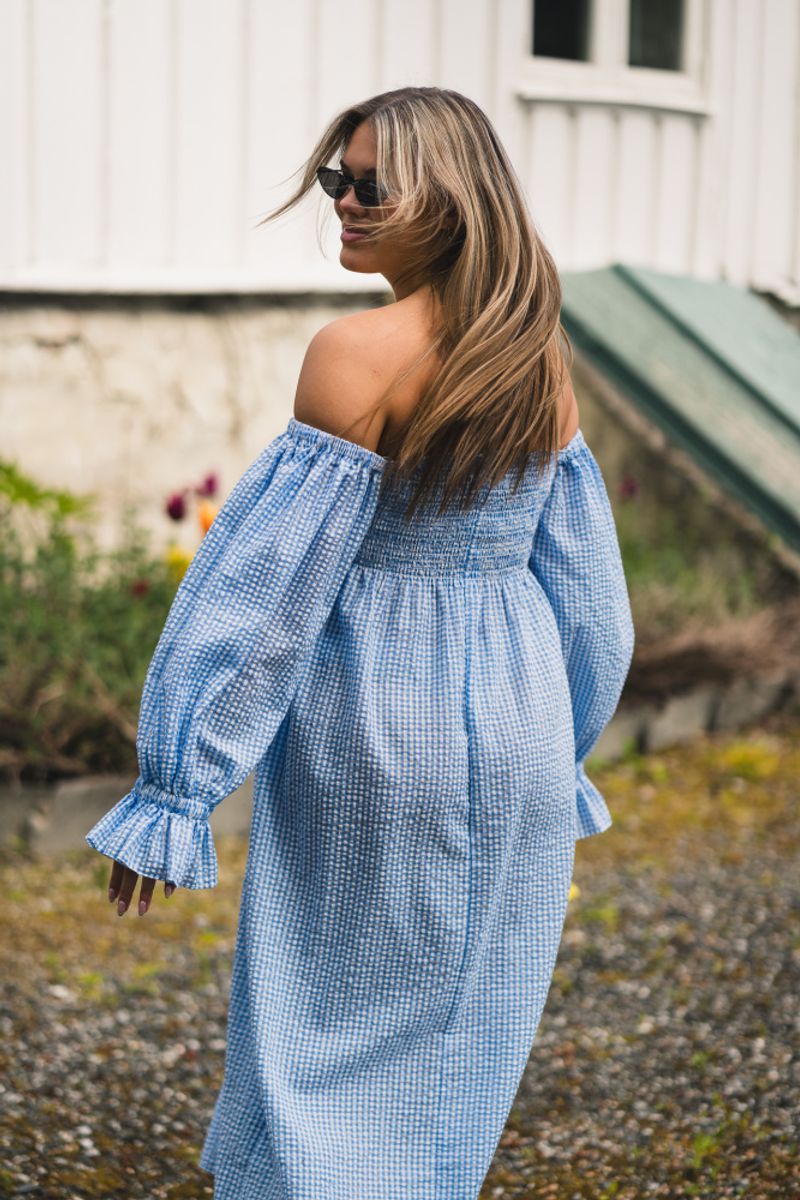 Alice Check Dress Light Blue 