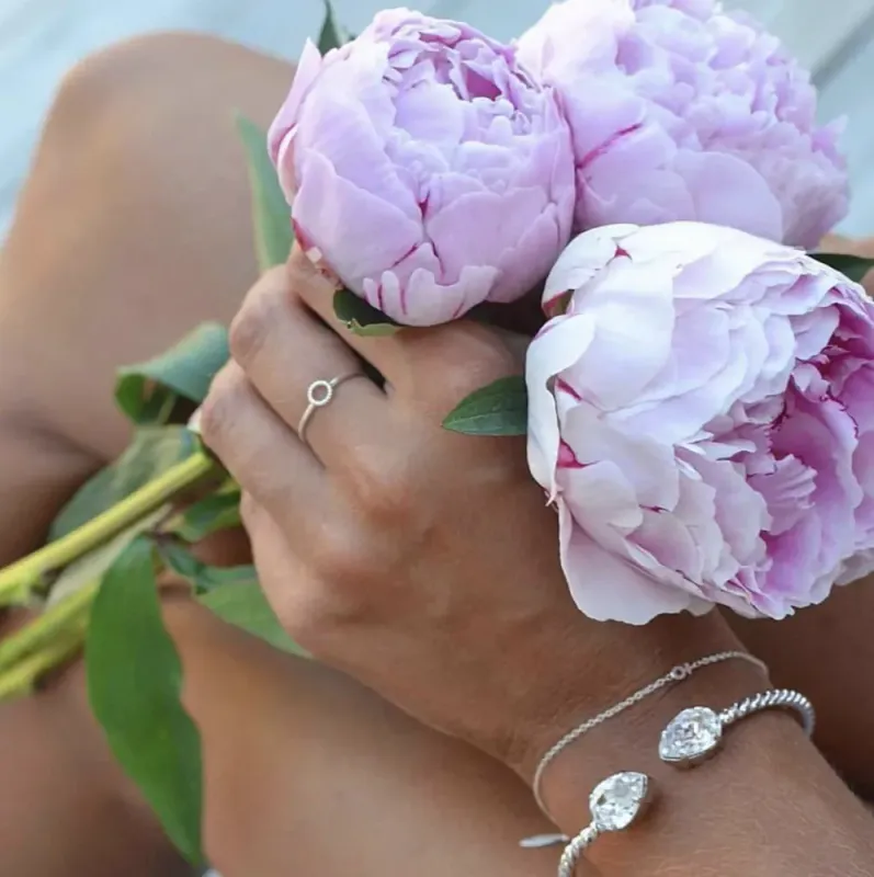 Mini Drop Bracelet Gold Crystal 