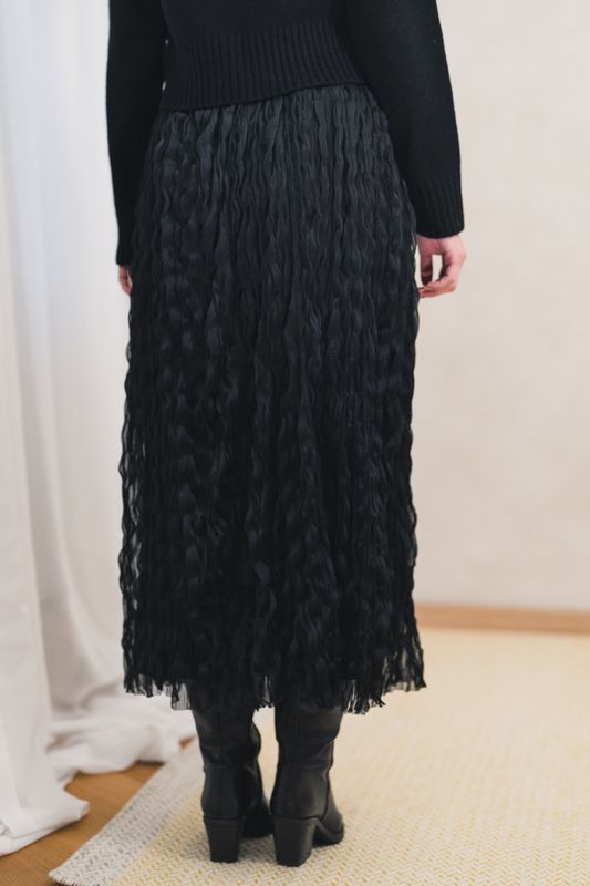 Tulla HW Long Skirt Black 