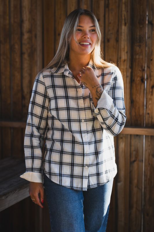 Yana Shirt Big Dark Navy Check