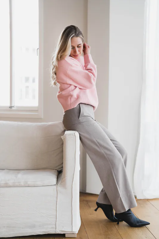 Paulina Knit Blouse Light Pink 