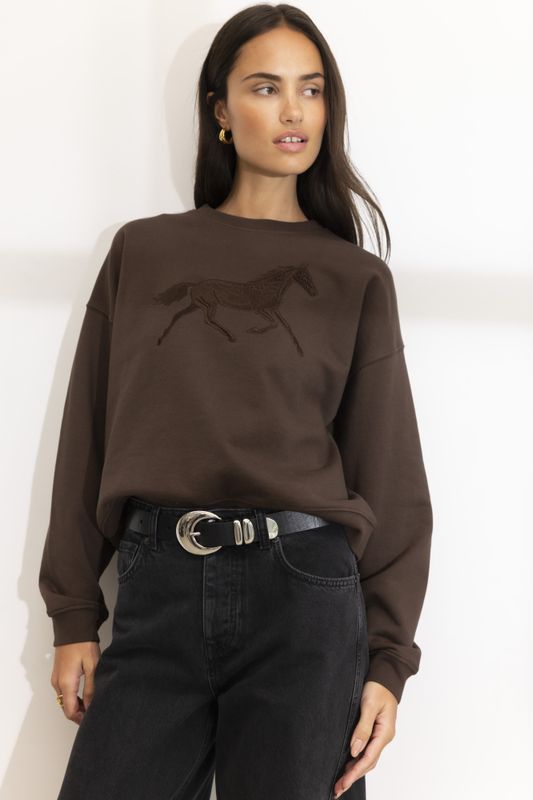 Moira Sweatshirt Dark Brown 