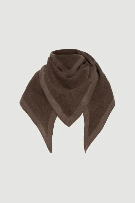Triangle Scarf Merino Tobacco/Cacao 