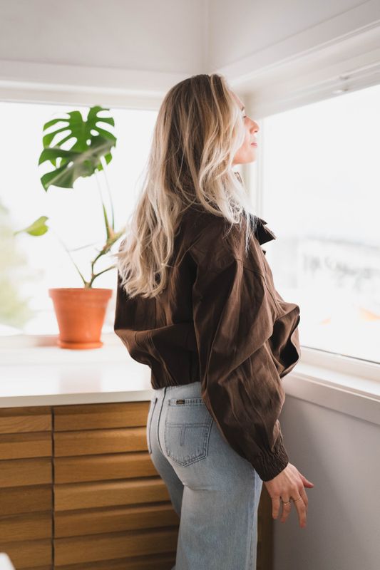 Selio Bomber Jacket Brown 
