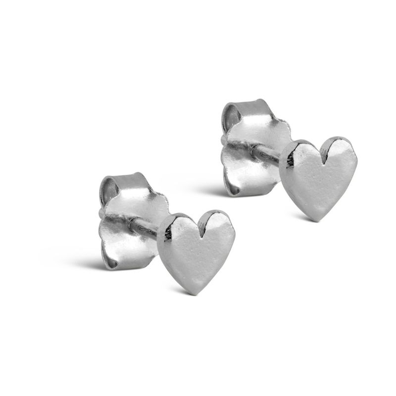 Heart Studs Silver 