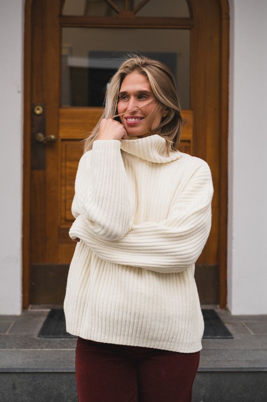Alba Ribbed Turtleneck Ecu 