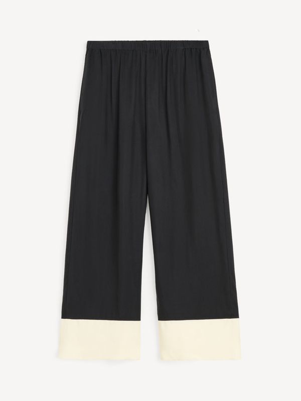 Mirabello Trousers Black White Color Block 