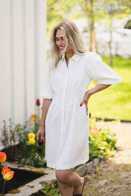 Asana 2/4 Dress Egret 