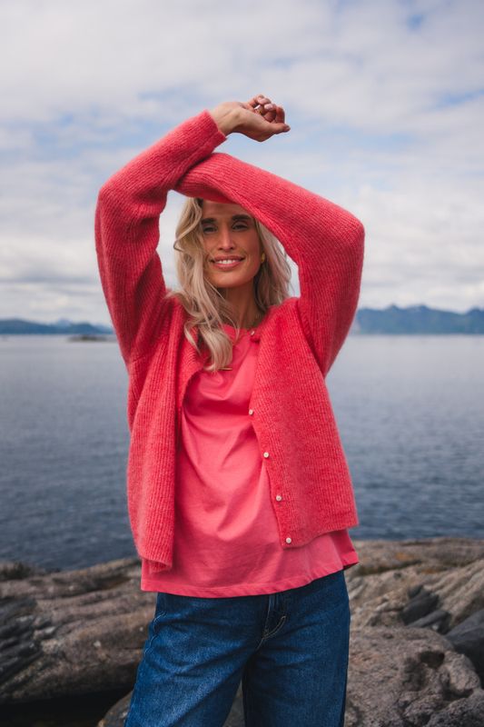 Amalie Cardigan Tea Rose 