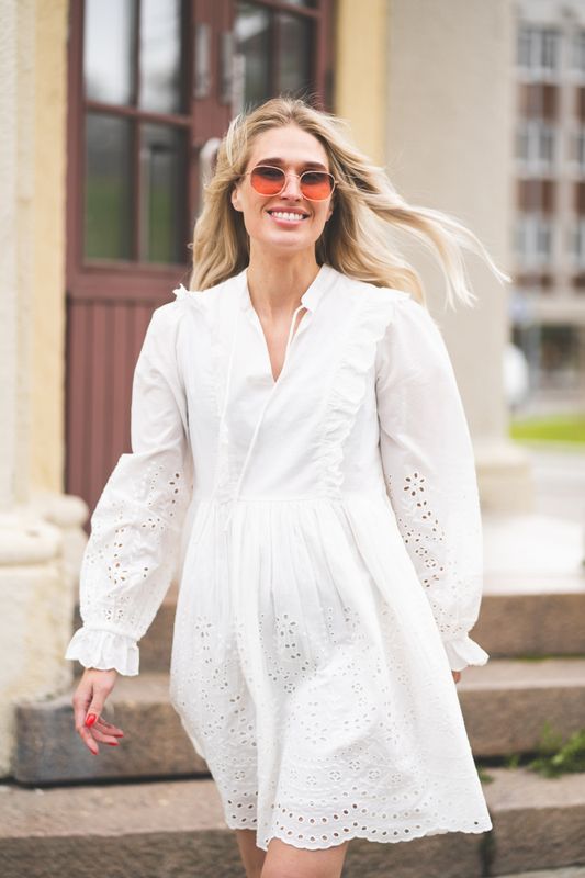 Luma LS Dress Star White 