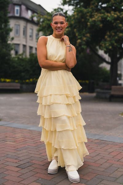 Hovedbilde Marli Solid Chiffon Dress Light Yellow 