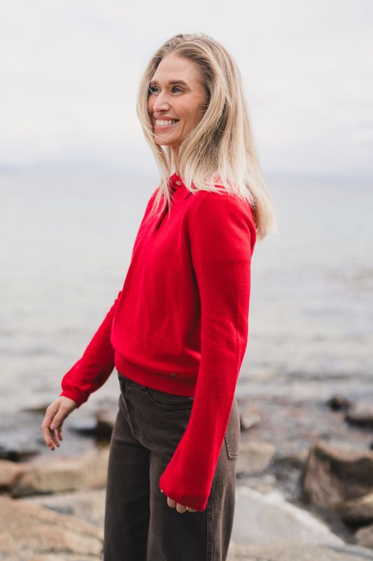 Isabella Cashmere Polo Red 