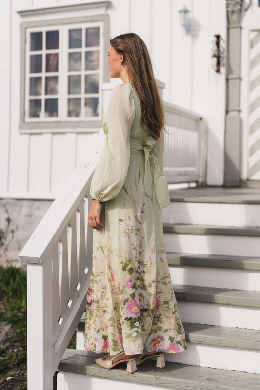 Viscose V-Neck Dress Growing Garden 