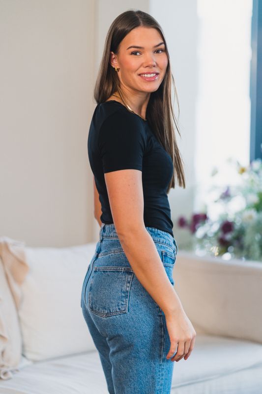 Perfect Line Cotton T-Shirt Black 