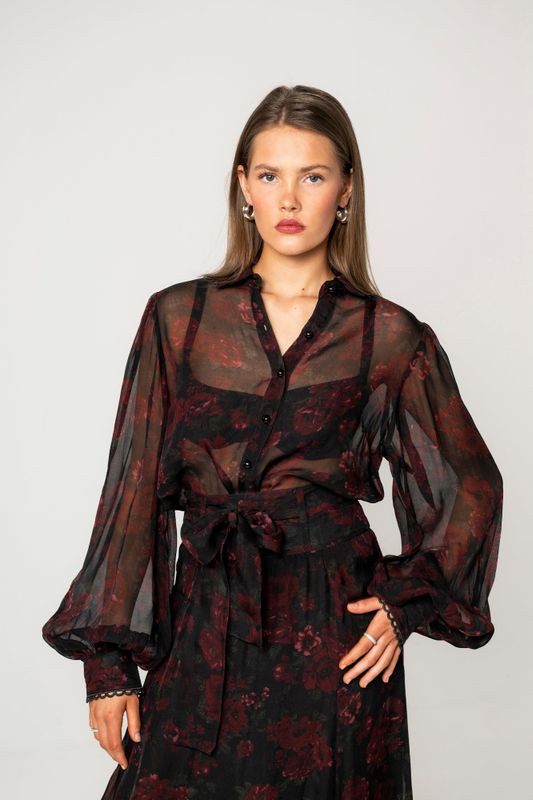 Anaya Blouse Black Romance