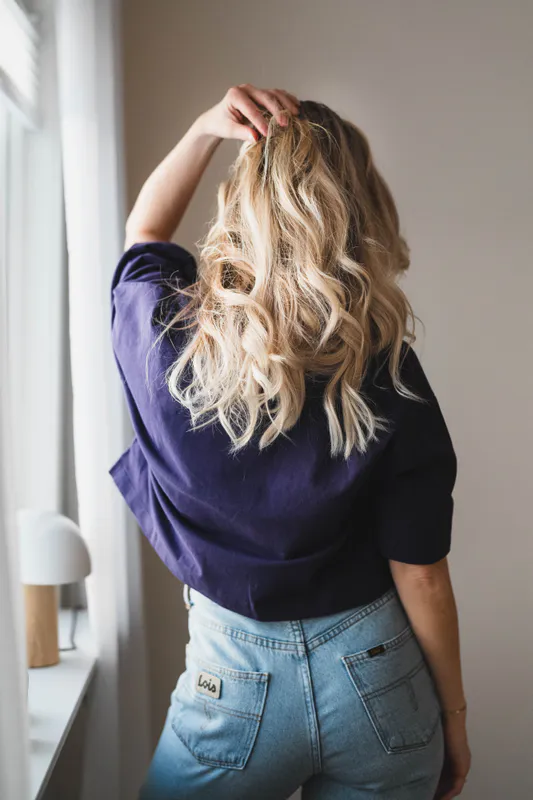 Athletics Premium Chest Logo Cropped T-Shirt Boysenberry