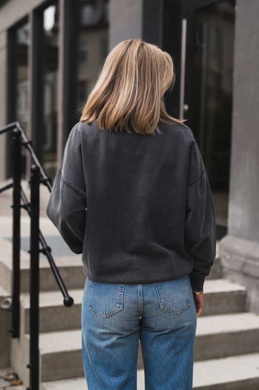 Miles Sweatshirt Anine Bing Leopard Washed Black 