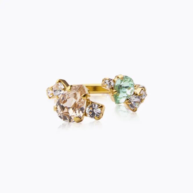 Hovedbilde Vivi Ring Gold Chrysolite/Light Silk 