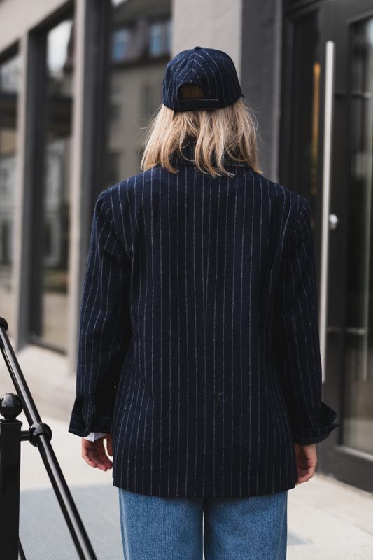 Naida Pin Power Blazer Navy 